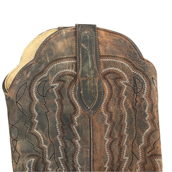 J.B Dillon Crazy Horse Goat R-Toe Men’s Brown Cowboy Boot